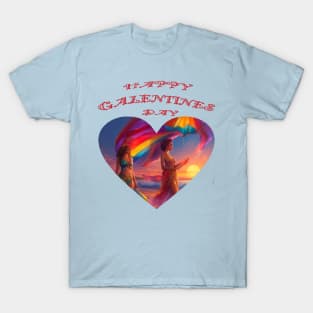 Happy Galentines with 2 girlfriends T-Shirt